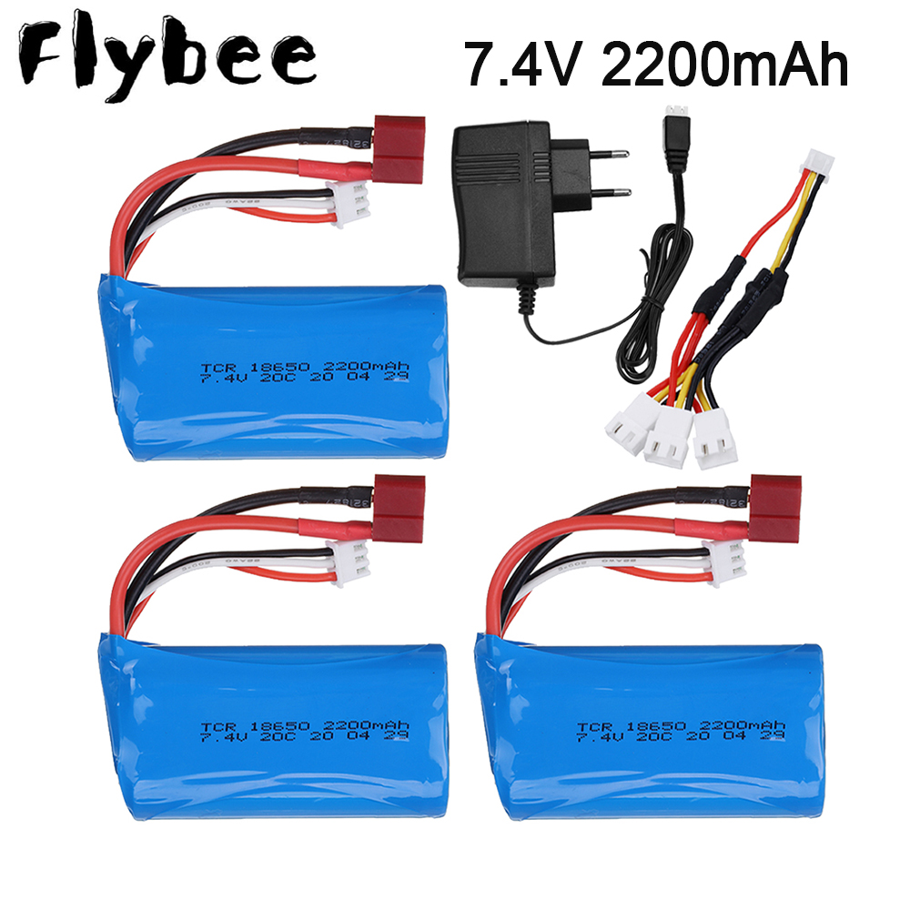 Rc Hobby Helicopter - Baterai 7.4 V 2200mAh 18650 Lipo