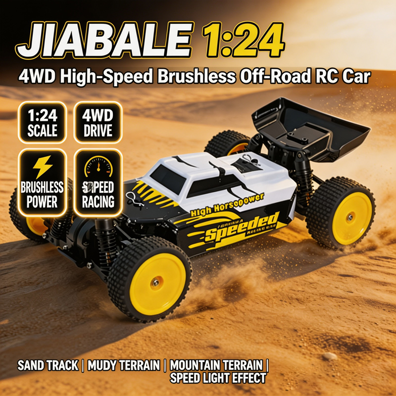 Rc Hobby Off Road - Jiabale 1:24 Brushless 4WD Mobil Balap