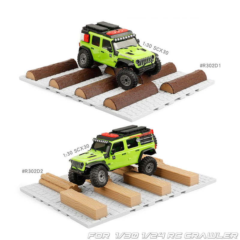 Rc Hobby Track - Penghalang Jalan Kayu Simulasi, Rintangan Kayu