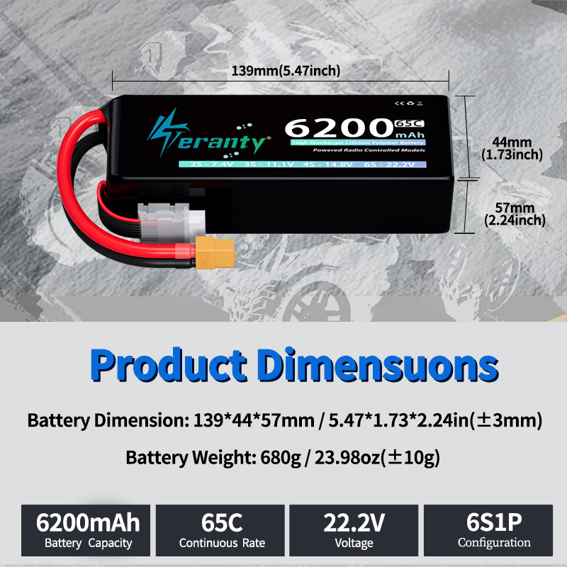 Baterai Lipo TERANTY 6S 6200mA - Rc Hobby Tank ulasan dan harga