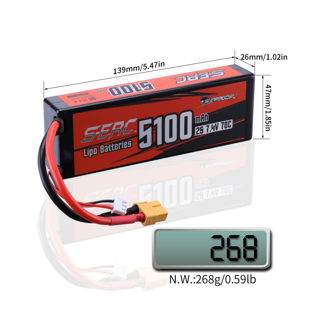 Sunpadow 2S 7.4V baterai Lipo  - Rc Hobby Tank ulasan dan harga