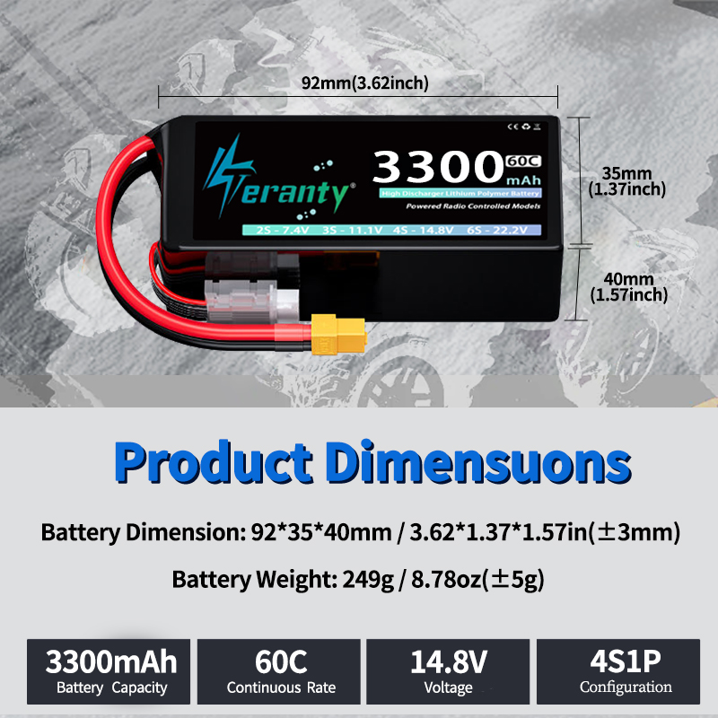 TERANTY 4S 3300mAh Baterai Lip - Rc Hobby Trucks ulasan dan harga