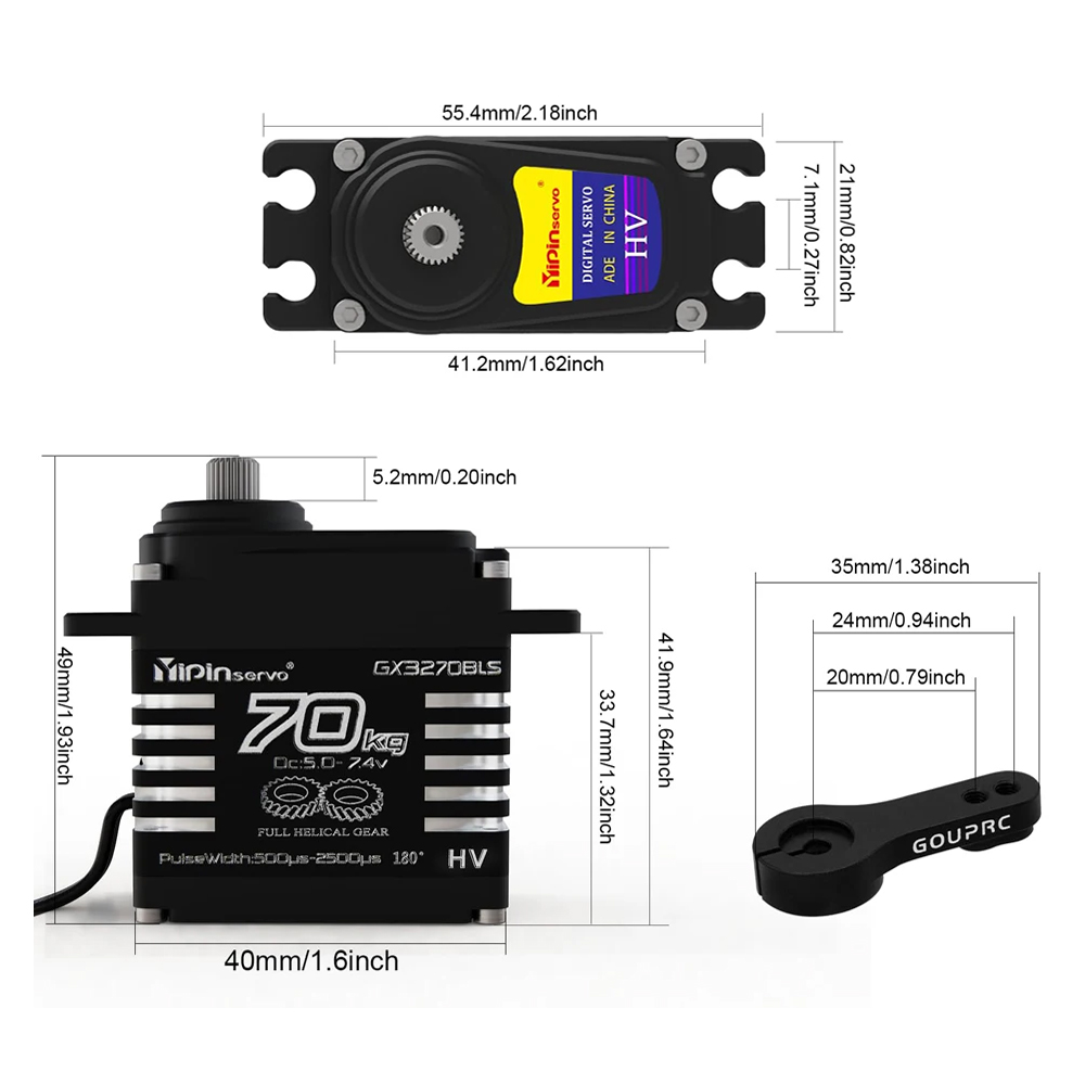 Servo Brushless 70KG 60KG 55KG - Rc Hobby Motors ulasan dan harga