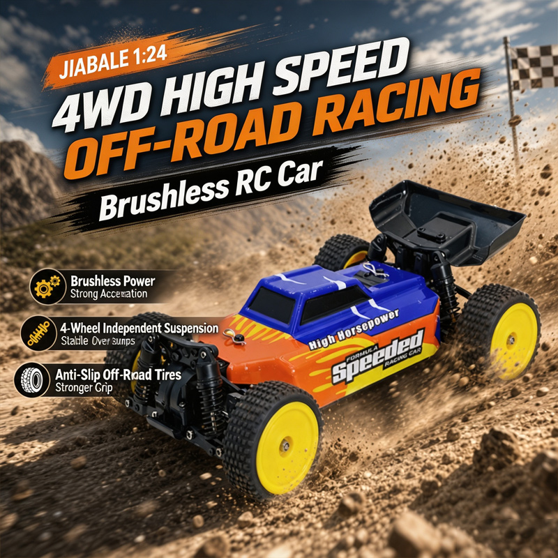 Jiabale 1:24 Brushless 4WD Mob - Rc Hobby Off Road ulasan dan harga