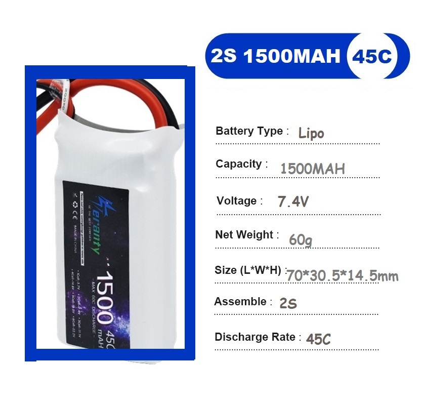 2 buah 7.4V Lipo 2S baterai 15 - Rc Hobby Helicopter ulasan dan harga