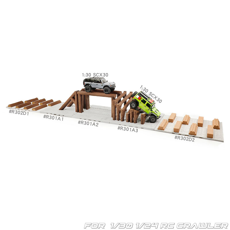 Penghalang Jalan Kayu Simulasi - Rc Hobby Track ulasan dan harga