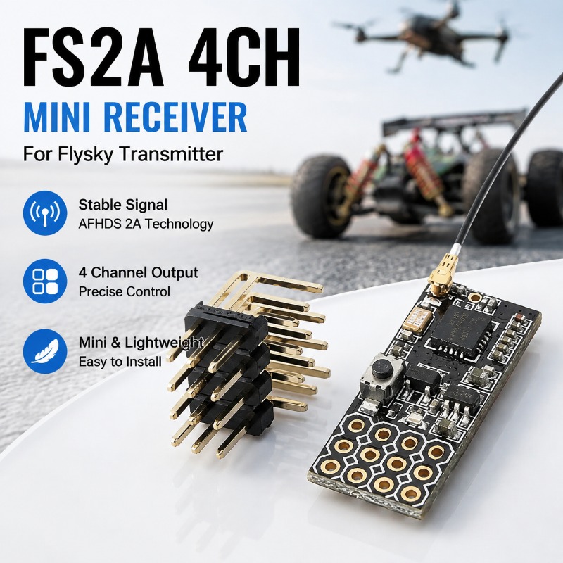 FS FS2A-4CH Penerima PWM 4 Sal - Rc Hobby & Maskinservice I Eskilstuna ulasan dan harga